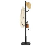 SONGMICS Perchero en Forma de Cactus, Perchero, 8 Ganchos con Extremos hacia Arriba, 175,3 cm de Altura, para Ropa, Sombreros, Bolsos, Negro Tinta RCR039BH01
