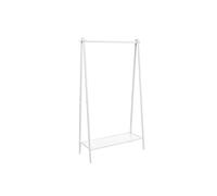 SONGMICS - Perchero para ropa, perchero, perchero, armario, marco de acero, con barra y estante, 33,5 x 92,5 x 153 cm, para dormitorio, vestuario, lavadero, blanco HSR023W01