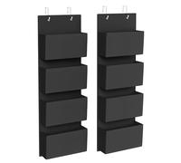 SONGMICS RDH004B02 - Organizador de almacenamiento para colgar con 4 compartimentos para dormitorio, oficina, 12 x 33,5 x 100 cm, color negro