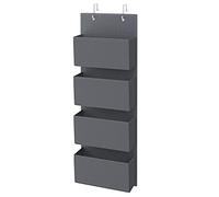 SONGMICS RDH04G - Estantería para Colgar en la Puerta o en la Pared, para Dormitorio, Oficina, 12 x 33,5 x 100 cm, Color Gris