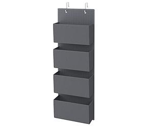 SONGMICS RDH04G - Estantería para Colgar en la Puerta o en la Pared, para Dormitorio, Oficina, 12 x 33,5 x 100 cm, Color Gris