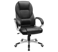 SONGMICS Silla de Oficina Ergonómica, Silla Giratoria con Ruedas, Silla de Escritorio, Altura Ajustable, Silla de Estudio, Negro Tinta OBG22B