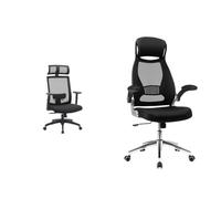 SONGMICS Silla de Oficina de Malla, Silla de Escritorio, Giratorio de 360 & OBN86BK Silla giratoria de Oficina Silla de Escritorio de Malla