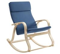 SONGMICS Silla Mecedora, Funda Extraíble, Madera de Abedul, 120 kg