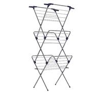 SONGMICS Tendedero Plegable, Tendedero de Ropa, Tendedero Compacto, Estructura de Acero, 42 x 70,5 x 155 cm, 20 m de Espacio de Secado, Uso Interior Exterior, Gris LLR720G01
