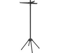 SONGMICS Tendedero, Tendedero de Ropa, 3 Brazos Giratorios para Colada, 4 Asas, para Interiores, Acero Inoxidable, para hasta 27 Prendas, 150 cm de Alto, Negro/Gris y Blanco/Blanco y Plata Negro