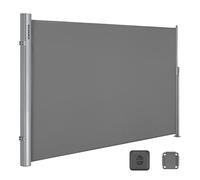 SONGMICS Toldo Lateral de Aluminio, Extensible, 160 x 400 cm | Toldo de Sombra, Toldo de Exterior, para Balcón, Terraza y Jardín, Gris, Colección SHELD GSA164G03
