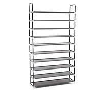 SONGMICS Zapatero de 10 Niveles, Organizador de Zapatos, con Capacidad para 50 Pares de Zapatos, para Salón, Guardarropa y Vestíbulo, Tela no Tejida, 100 x 29 x 175 cm, Negro LSR10H