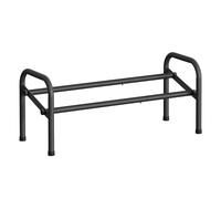 SONGMICS Zapatero expandible, estante de almacenamiento de metal de 1 nivel | Organizador ajustable de pie para pasillo, armario, puerta, fácil montaje, tinta negra, colección DAVIAN LMR019B01