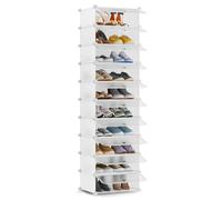 SONGMICS Zapatero Modular con 10 Compartimentos, Blanco