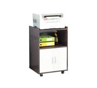 SONGYL-20249 Armario de Almacenamiento Estante de Oficina extraíble, Estante for Impresora, archivador, Almacenamiento Varios Niveles con Puerta, gabinete Lateral Escritorio(Negro)