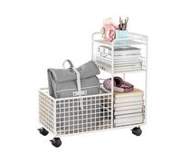 SONGYL-20249 Armario de Almacenamiento Estante Debajo del Escritorio, Gabinete de Almacenamiento Archivos al Lado, Carro for Bolsas, Estantería extraíble