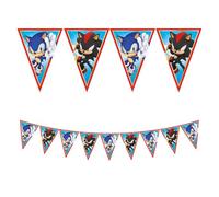 Procos Guirnalda de banderines triangulares de papel Sonic