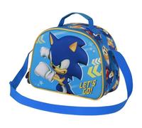 Sonic The Hedgehog - SEGA Go-Bolsa Portamerienda 3D, Azul, 26 x 20 cm