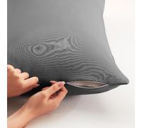 Sonive Funda de Almohada de 40 x 40cm, Juego de 2 Fundas de Almohada Gris