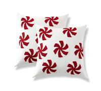 Sonive Juego de 2 Fundas de Cojín de Navidad 45x45cm, Fiesta de Navidad