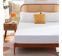 Sonive Protector de colchón fino de 140 x 200 cm impermeable, certificado Oeko-Tex, transpirable, cubrecolchón suave para colchones de hasta 30 cm, color blanco