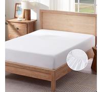 Sonive Sábana bajera ajustable, bolsillo extra grande de 30 cm, calidad hotelera, lavable a máquina, para niños y adolescentes, color blanco, 135 x 190 cm