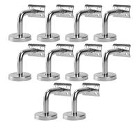 Sonnewelt 10 soportes para pasamanos de acero inoxidable, diámetro de 50, soporte para pasamanos de pared, soporte para pasamanos de pared, fijación para montaje en pared/soporte (plata) (18549ssew)