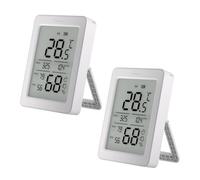 SONOFF AirGuard TH SNZB-02DR2 Sensor Zigbee Temperatura y Humedad, Pantalla LCD de 3,6 Pulgadas, Termómetro e Higrómetro con Alertas en la App,Monitorización Remota para Invernadero y Bodega,Pack de 2