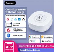 SONOFF Bridge-M Matter Bridge Max, Puente Inteligente para el Hogar, Gateway Zigbee, Seguridad Inteligente, Interfaz Web Local, Integración con Home Assistant