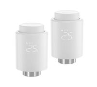 SONOFF Cabezal Termostático Inteligente Zigbee para Válvula Termostática de Radiador 2pcs. Regulador de Temperatura, Pantalla LED, Requiere Zigbee 3.0 Hub. Control por Voz, Alexa y Google