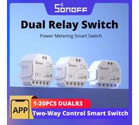 SONOFF DUALR3 módulo de relé Dual DIY MINI interruptor inteligente de medición de potencia 1-20 piezas Control de hogar inteligente bidireccional a través de eWeLink Alexa Google 6PCS DUALR3