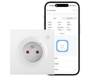 SONOFF Fusion, Orb Socket(Type-E), WS01TPE-E, Enchufe de Pared Inteligente, Compatible con Matter, Wi-Fi 2.4GHz, Estándar UE, 16A, 4000W, Monitoreo de Energía, Funciona con Alexa/Home Assistant