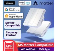 Sonoff Moldura doble M5 Frame para interruptores 80 mm Blanco