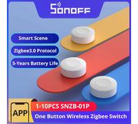 SONOFF-interruptor inalámbrico Zigbee inteligente SNZB-01P, 1-10 Uds., escena inteligente a través de Control bidireccional eWeLink con interruptor TX Ultimate NSPanel Pro 4PCS SNZB-01P