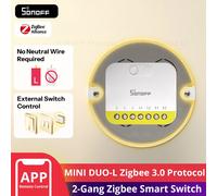 Sonoff Módulo inteligente Zigbee MINI-ZB2G-L, Zigbee 3.0, sin neutro, 2 canales