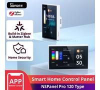 SONOFF NSPanel Pro 120 tipo Panel de Control de hogar inteligente termostst consumo de energía módulo de interruptor DIY compatible con dispositivos Sonoff NSPanel120Pro Black