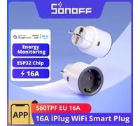 Sonoff Enchufe inteligente S60TPF Wi‑Fi – Monitoreo energético, programable, compatible Alexa/Google