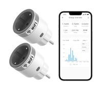 SONOFF S60TPF Enchufe Inteligente Wi-Fi (con Monitoreo Energético),Programar el Encendido/Apagado, Ahorro Energía, Compatible con Alexa y Google Home, 2 Pack