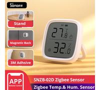 SONOFF-SNZB-02D Zigbee, Sensor inteligente de temperatura y humedad, higrómetro inalámbrico, termómetro, Alexa, Google Home, Alice