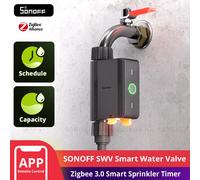SONOFF SWV Zigbee 3,0 válvula de agua inteligente IP55 controlador de aspersor riego automático doméstico Compatible con eWeLink Alexa Google