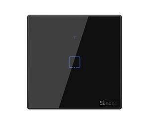 Sonoff T3EU1C-TX Preto Interruptor de Parede Simples Táctil Inteligente WiFi+RF