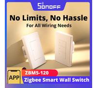 SONOFF ZBM5-120 Zigbee interruptor de pared inteligente Control por voz a través de la aplicación eWeLink Alexa Google sin relé de cable neutro separar escena inteligente