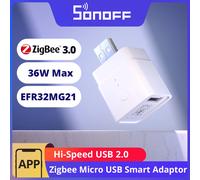 SONOFF ZBMicro Zigbee Micro USB adaptador inteligente carga rápida EFR32MG21 amplia cobertura de transmisión Control de voz eWeLink Alexa Google