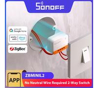 SONOFF ZBMINIL2 interruptor ZigBee extremo No requiere cable neutro Control bidireccional para hogar inteligente eWeLink Alexa Google Echo Zigbee Hubs