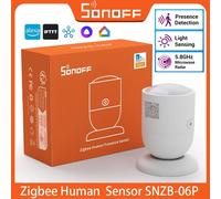 SONOFF Zigbee Sensor de presencia humana SNZB-06P detección de presencia detección de luz automatización del hogar inteligente para Google Alexa Alice Zigbee Bridge Pro