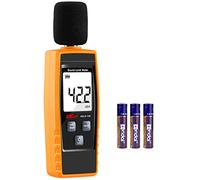 Sonometro Digital de Nivel de Sonido de Mano con función de Valor de Alarma programable, medidor de Ruido de decibelios de 30-130 dB (A), medidor de Ruido de Sonido con Pantalla LCD, función de