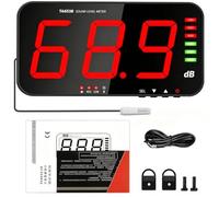 Sonometro, Medidor de Decibelios con 13" Pantalla LCD Función de Registro de Datos y Alarma de Ruido Medidor de Nivel de Sonido Digital de 30 a 130 dB para Casa, Escuela, Hospital