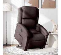 SooIarix Sillón de relax eléctrico con ayuda para levantarse de tela marrón oscuro, 110 kg, respaldo ajustable, para personas mayores, cómodo sillón