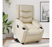 SooIarix Sillón de relax eléctrico con ayuda para levantarse, piel sintética, 110 kg, respaldo ajustable y reposapiés, para personas mayores
