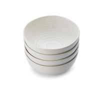 Sophie Conran para Portmeirion Noodle Bowl, Porcelana, Blanco, 18 x 18 x 7,9 cm, pack de 4