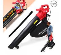 Soplador aspirador triturador eléctrico de hojas Mobiclinic® 900W 6 Velocidades Mobiclean 3 en 1 Ligera 35L Sopladora de hojas Velocidad de soplado 270 km/h para jardín 220V Asa de Hombro