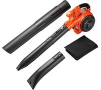 Soplador, aspiradora y trituradora de hojas, 3 en 1 - 1 paquete - motor de 26cc - funciona con gasolina - incluye bolsa de recogida de 50 litros