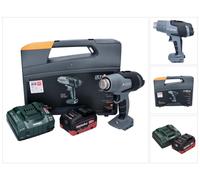 Soplador de aire caliente Steinel MobileHeat MH3, incluye batería Metabo de 5.5 Ah CAS de 18 V, soplador de aire caliente profesional inalámbrico en maletín, tiempo de calentamiento de 5 segundos, 300