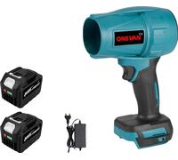 Soplador de aire eléctrico, 2000W de potencia, velocidad del viento de 200 m/s, kit con 2 baterías de 928V